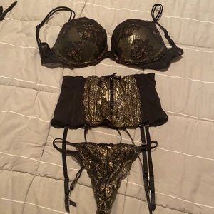 Victoria’s Secret Gold lingerie set